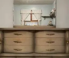 Mid-Century Modern Bassett Blonde Mahogany DRESSER w/ 8 Drawers - $120